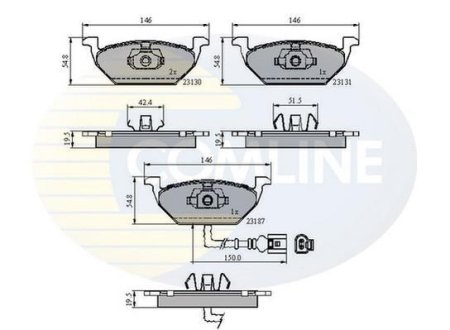 - Гальмівні колодки до дисків COMLINE CBP1851 (фото 1)