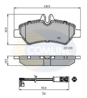 - Гальмівні колодки до дисків COMLINE CBP21556