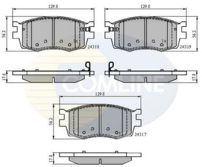 - Гальмівні колодки до дисків COMLINE CBP31519