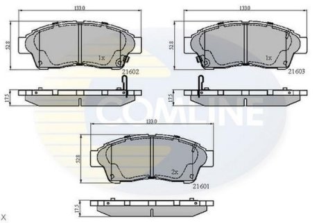 - Гальмівні колодки до дисків COMLINE CBP3260