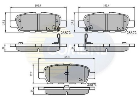 - Гальмівні колодки до дисків COMLINE CBP3912