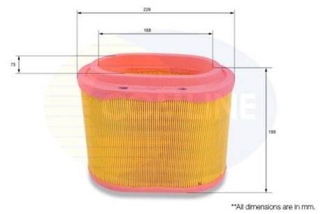 Фільтр повітря (аналог WA657) COMLINE CHY12263