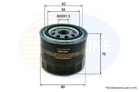 - Фільтр оливи (аналог WL7171) COMLINE CSB11840