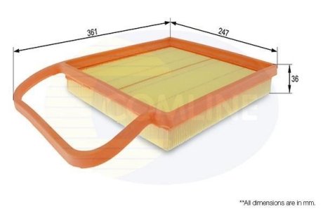 - Фільтр повітря (аналогWA6776/LX1475) COMLINE EAF481