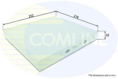 - Фільтр салону (аналогWP9036/LA120) COMLINE EKF122