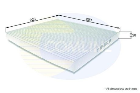 - Фільтр салону (аналогWP9136/LA157) COMLINE EKF187