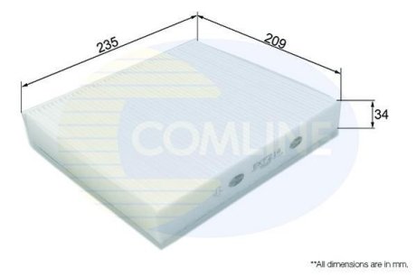 - Фільтр салону (аналогWP9230/LAK293) COMLINE EKF214