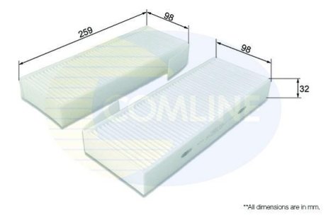 EKF370-2 Фільтр салону COMLINE EKF3702