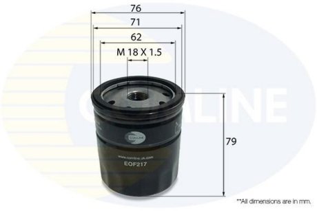 - Фільтр оливи (аналогWL7428/OC405/3) COMLINE EOF217