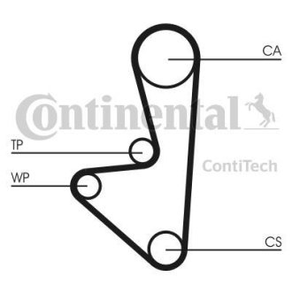 Комплект ГРМ (ремень+ролик) Contitech CT607K1