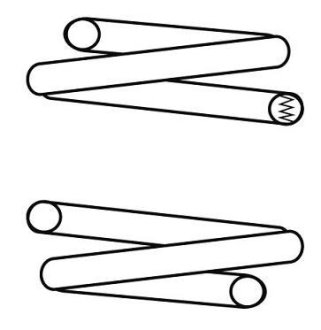 Пружина подвески задняя (кратно 2) BMW 3 (E36/E46) (90-07) (14.101.534) CS Germany 14101534