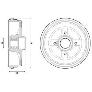 RENAULT барабан гальмівний з підшипн.Clio III 05- Delphi BFR496