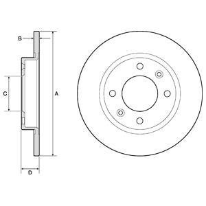 PEUGEOT гальмівний диск задній 405 Delphi BG2572 (фото 1)