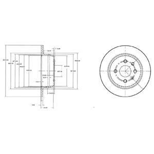 OPEL диск гальмівний задній Astra F 91-,Vectra A 88- Delphi BG2635