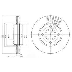 FORD гальмівний диск передн. Mondeo 94- Scorpio -98 (260*24) Delphi BG2699