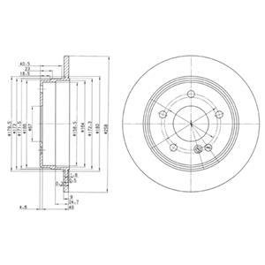 DB диск гальмівний задній W202 93- Delphi BG2761