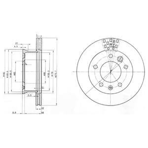 Диск гальмівний Delphi BG3236