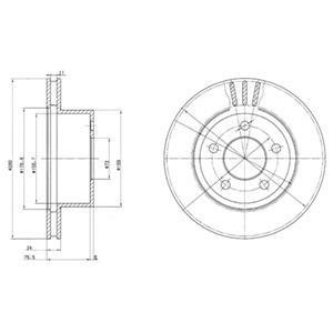 JEEP диск гальмівний передній Cherokee,Grand Cherokee,Wrangler 84-07 Delphi BG3533