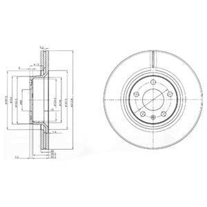 VW диск гальмівний передн.Audi A6 2.4I 2.0TDI 2.7TDI 3.0TDI 05- Delphi BG3942 (фото 1)