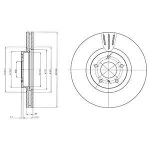 Гальмівний диск Delphi BG4107