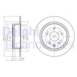 Гальмівний диск Delphi BG4108C