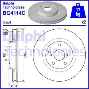 Диск гальмівний Delphi BG4114C