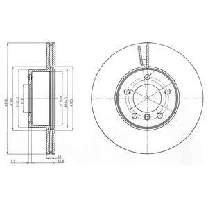 BMW гальмівний диск передн.3 E90 07- Delphi BG4172C