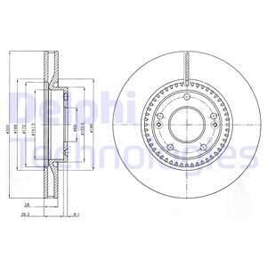 Диск гальмівний Delphi BG4251C