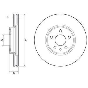 FORD гальмівний диск MONDEO V 14- Delphi BG4702C (фото 1)