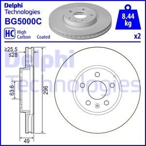 Гальмівний диск Delphi BG5000C (фото 1)