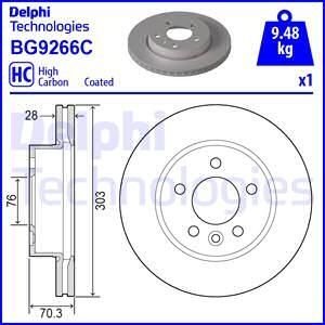 Диск гальмівний Delphi BG9266C (фото 1)