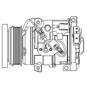 TOYOTA Компресор кондиціонера LAND CRUISER 200 4.5 D V8 07-, 4.6 10- Delphi CS20508 (фото 1)