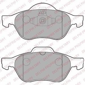 Комплект гальмівних колодок Delphi LP2252