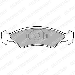 FORD колодки гальмівні передні FIESTA 17MM 8/83-89 Delphi LP351