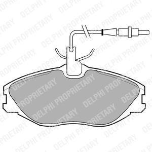 PEUGEOT гальмівні колодки передні 406 1.9/3.0 95- Delphi LP986