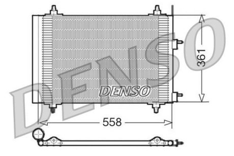 Радіатор кондиціонера PEUGEOT 307 01-11 DENSO DCN21015