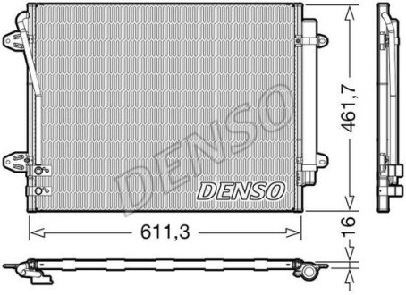 Конденсатор кондицiонера VW CC/Passat "1,4-3,6 "05-16 DENSO DCN32012