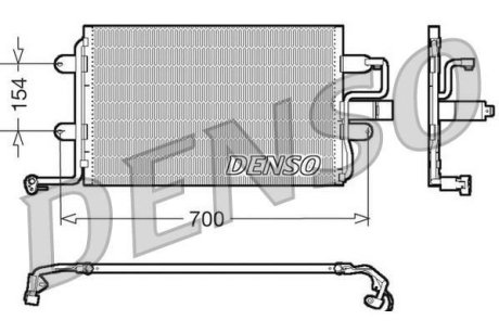 Конденсатор кондицiонера AUDI/SEAT/SUBARU/VW A3/Leon/Legacy/Bora "1,2-3,6 "94>> DENSO DCN32017