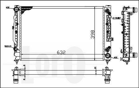 Радіатор охолодження двигуна A4/A6/Passat 95-08 2.5-2.8 DEPO 0030170023