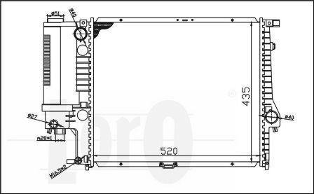 Радіатор охолодження двигуна BMW 5 E34 2.0/2.5i MT +AC DEPO 0040170002 (фото 1)