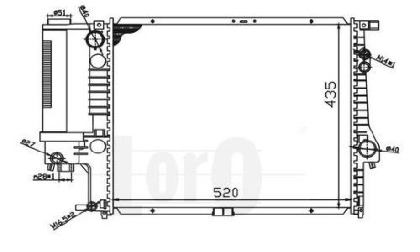 Радіатор охолодження двигуна E39 2.5-2.8i 95-00 DEPO 0040170003