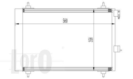 Радіатор кондиціонера Berlingo/Partner 1,1/1,4/1.6HDI/1,9D 98- DEPO 0090160009 (фото 1)