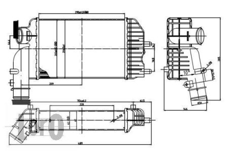 Радіатор інтеркулера JUMPER/DUCATO/BOXER 1.9 TD/2.0 Hdi 94- DEPO 0090180001