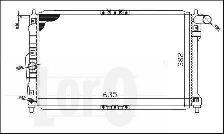 Радіатор охолодження двигуна LANOS 1.3i 97- (AC +) DEPO 0110170001 (фото 1)