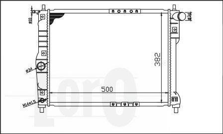 Радіатор охолодження двигуна Lanos 1.5 (-AC) DEPO 0110170005