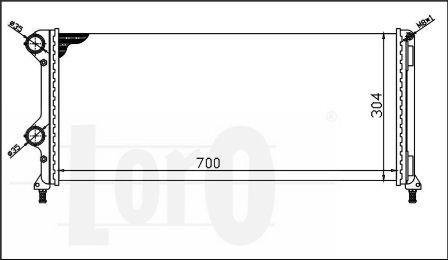 Радіатор води Doblo 1.3-1.9 JTD/MJTD 01- DEPO 0160170038