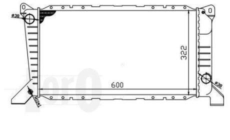 Радіатор охолодження двигуна Transit 2.5D 94-00 (600x320x36) DEPO 0170170039