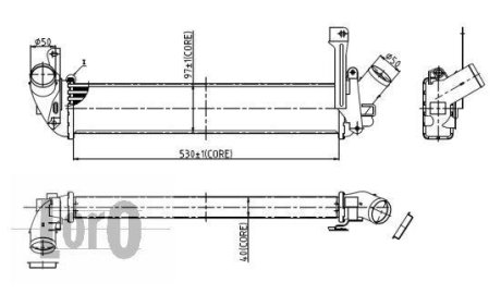 Радіатор інтеркулера KUBISTAR/KANGOO 1.5 dCi 03- DEPO 0350180001