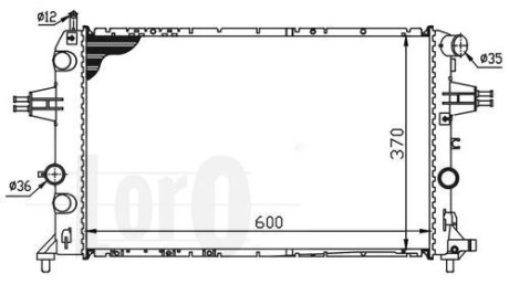 Радіатор охолодження двигуна ASTRA G/ZAFIRA A 1.7 TD 98- DEPO 0370170049 (фото 1)