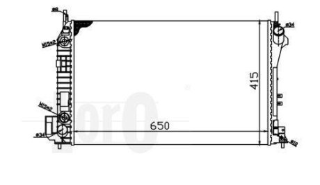 Радіатор охолодження двигуна SIGNUM/VECTRA C 2.0 16V DTI 02- DEPO 0370170081 (фото 1)